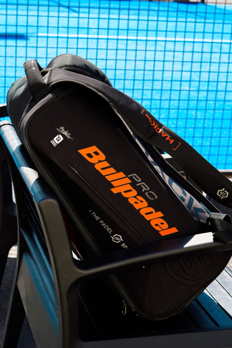 Padel player on court